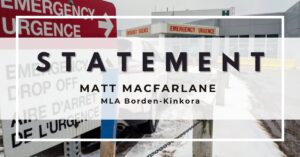 Statement from Matt MacFarlane in Response to Healthcare System Overcapacity and the Health PEI Annual Report