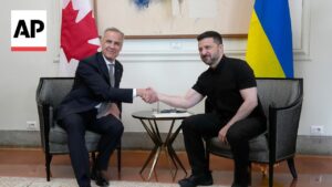 Canada PM Mark Carney meets with Ukraine President Zelenskyy in Rome